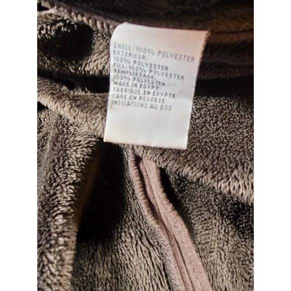 Talbots Women's Washable Faux Suede Fur Lined Winter Coat - Brown - Large - Picture 4 of 5